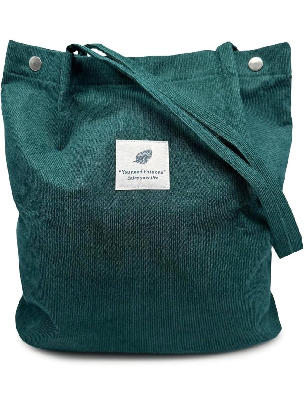 Women's Dark Green Shoulder Bag Buckets Totes Handbag Big Capacity For Work